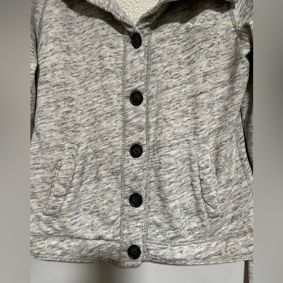 Hollister Sherpa Lined Sweatshirt Jacket Size Medium - Picture 4 of 6